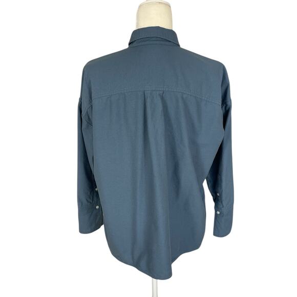 Everlane The Boxy Oxford Shirt Bluefin Size XS Oversized Minimalist Modern - Picture 6 of 12